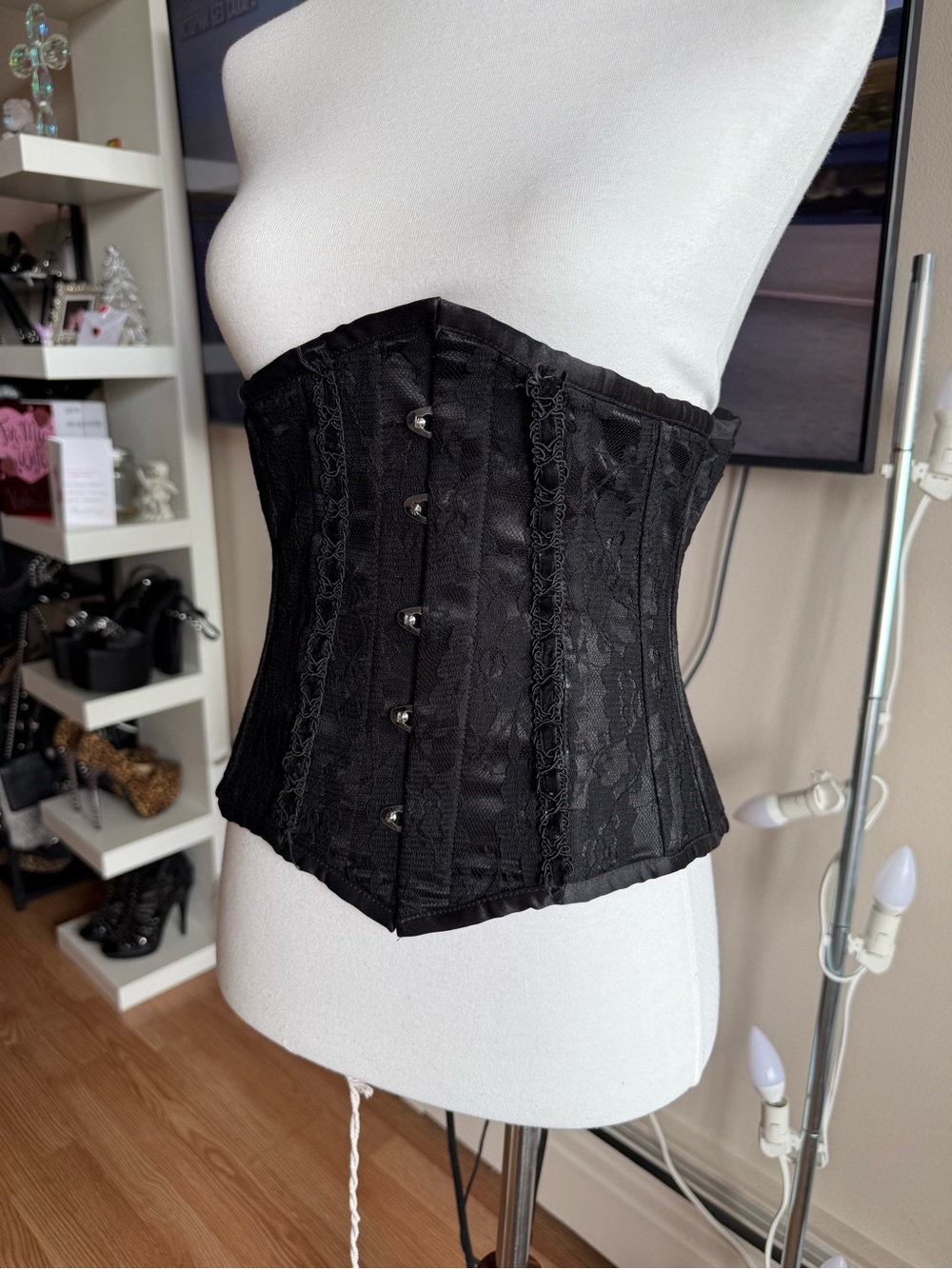 Black Lace Underbust Corset